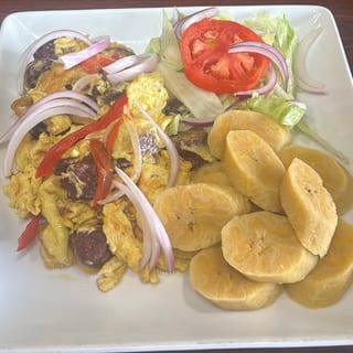 Boiled Plantain Sausage or Hot Dog